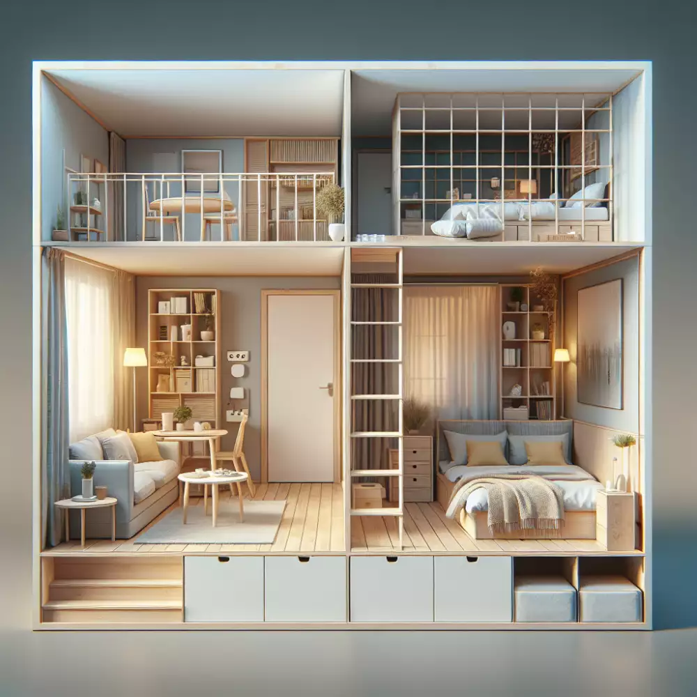 paneláku obývák s ložnicí