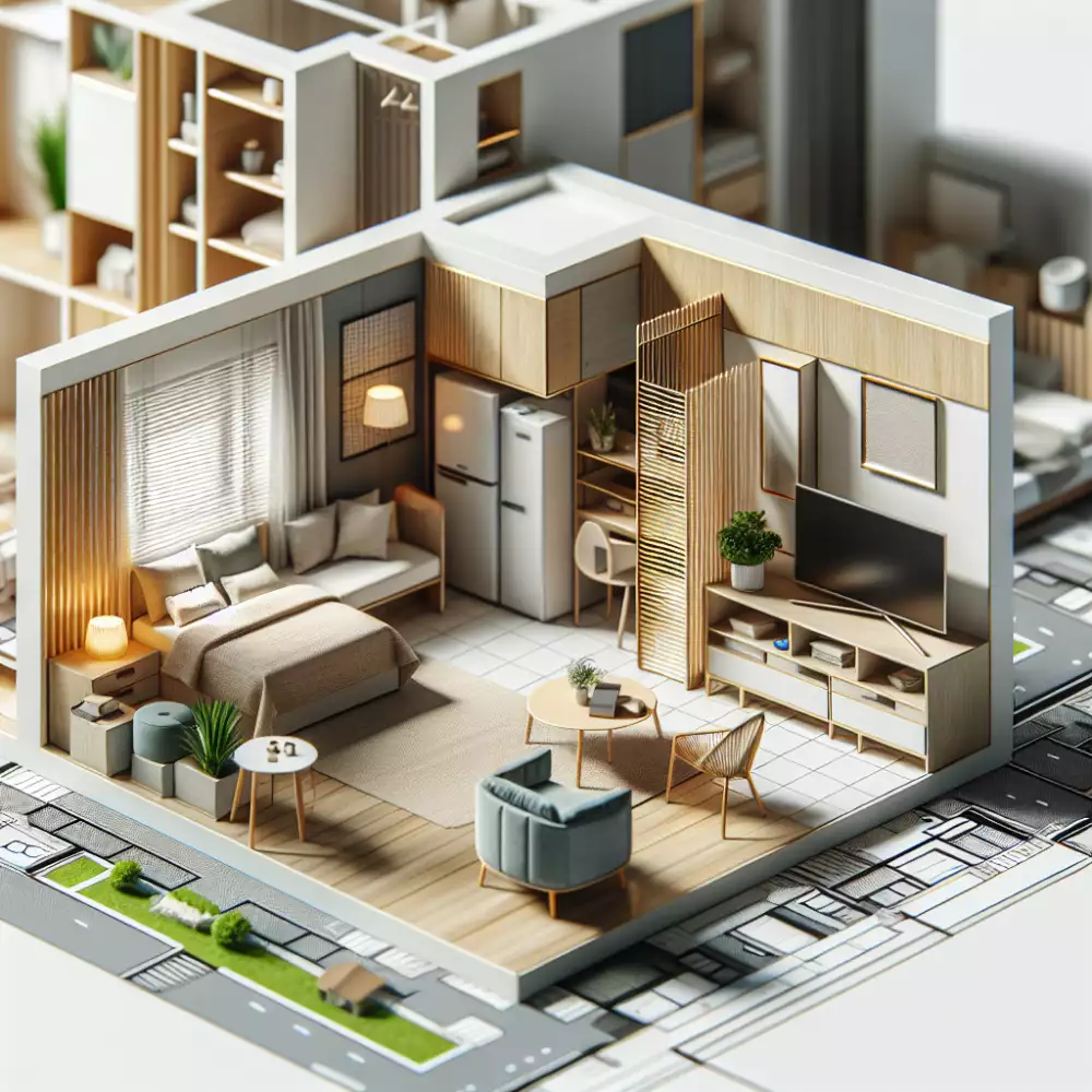 paneláku obývák s ložnicí