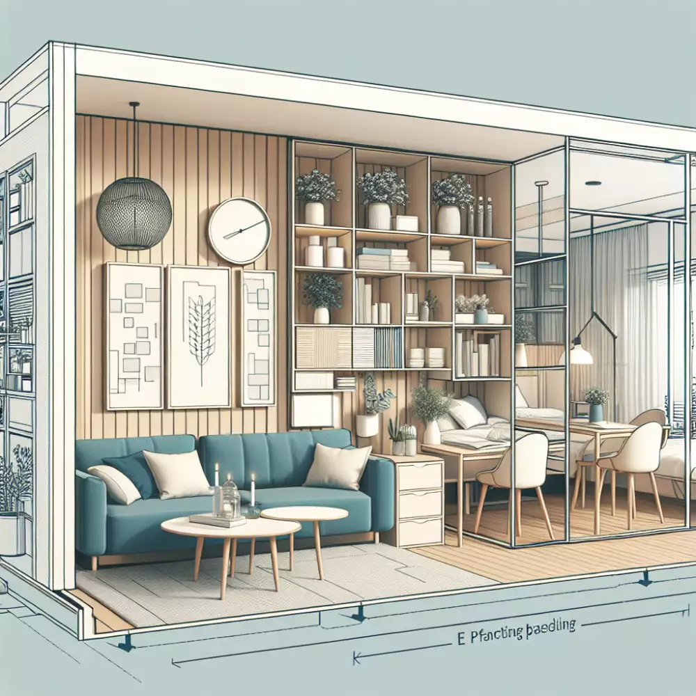 paneláku obývák s ložnicí