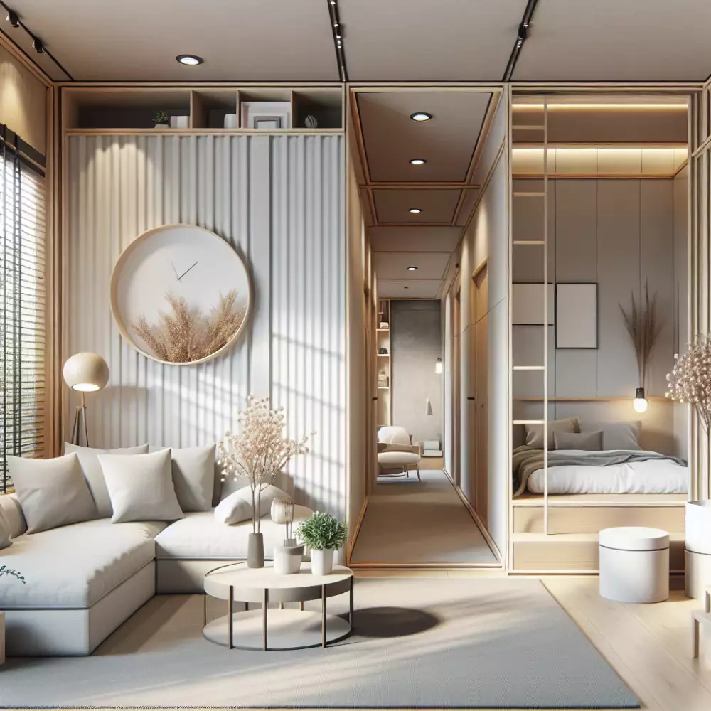 paneláku obývák s ložnicí